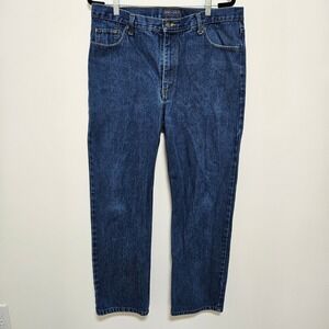 Vintage‎ Army Navy Mens Regular Fit Straight Blue Denim Jeans 38x30 100% Cotton